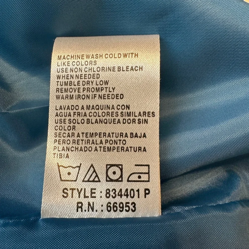 Leslie Fay Haberdashery Petite Blue Skirt Suit 2 Pc Set Size 16P Career